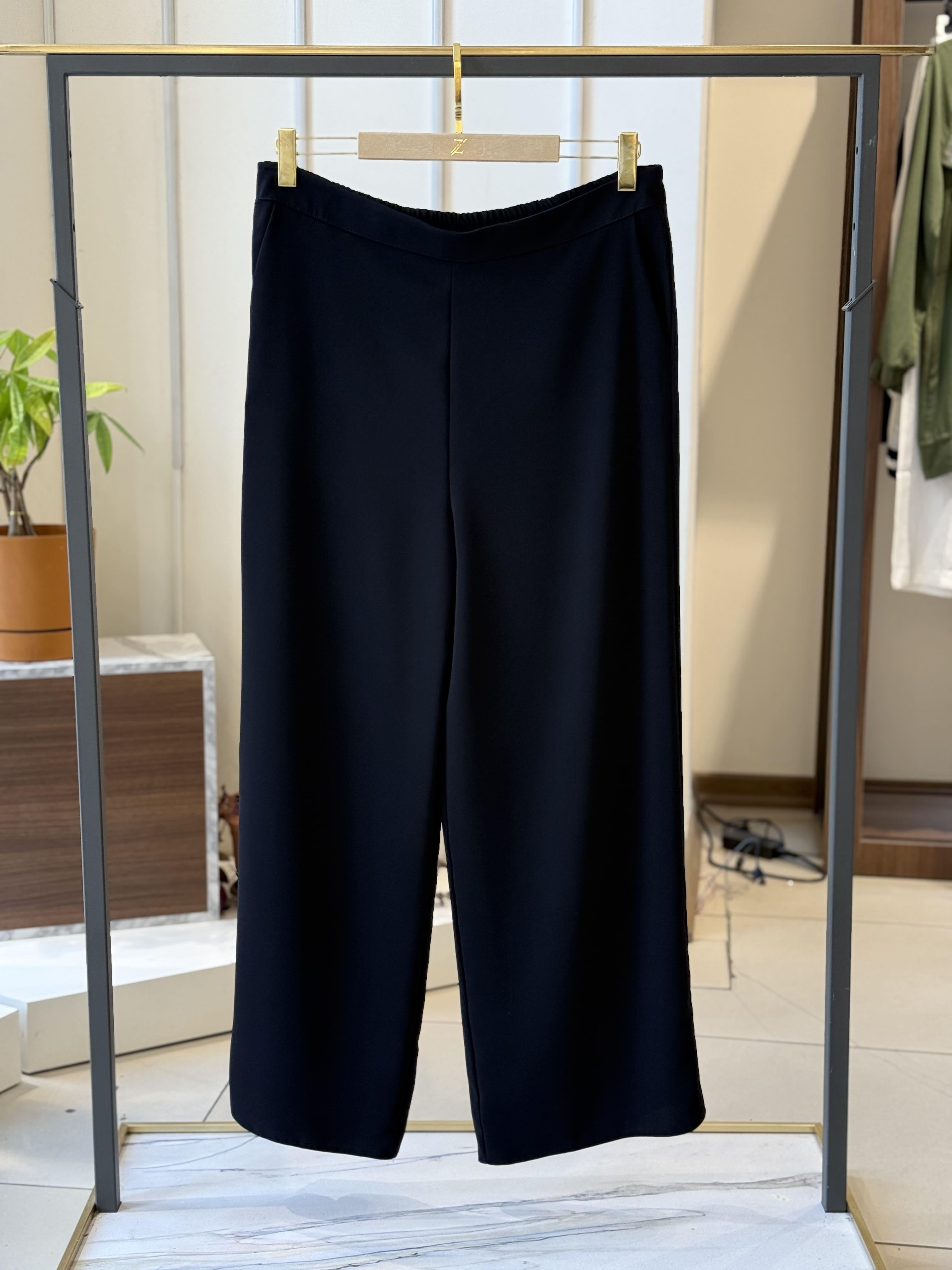Esilastore Bol Paça Siyah  Kumaş Pantolon