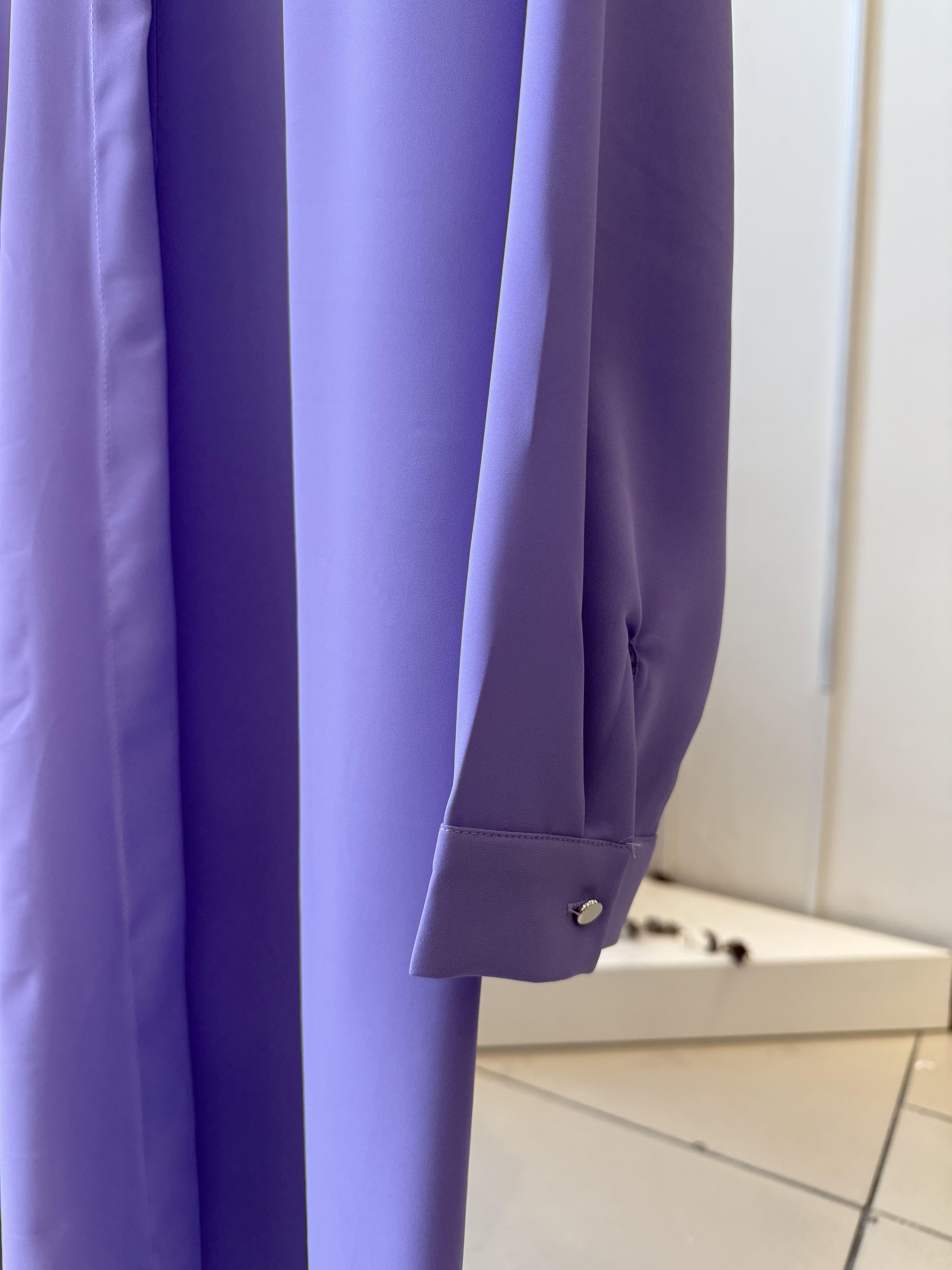 Esilastore Gizli Düğme Detaylı Tunik Lila