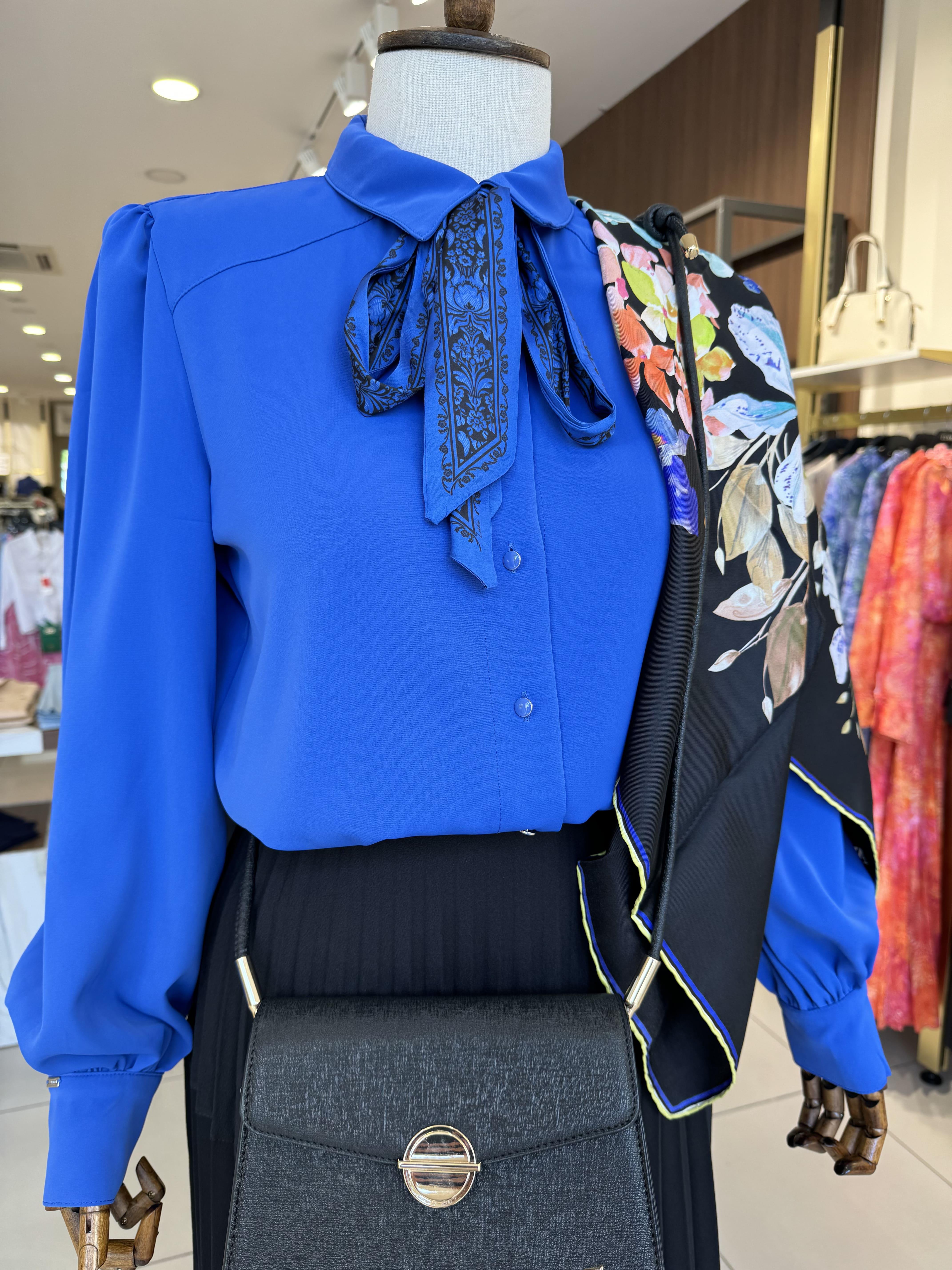 Uzun Kollu Düz Saks Gömlek G-0060