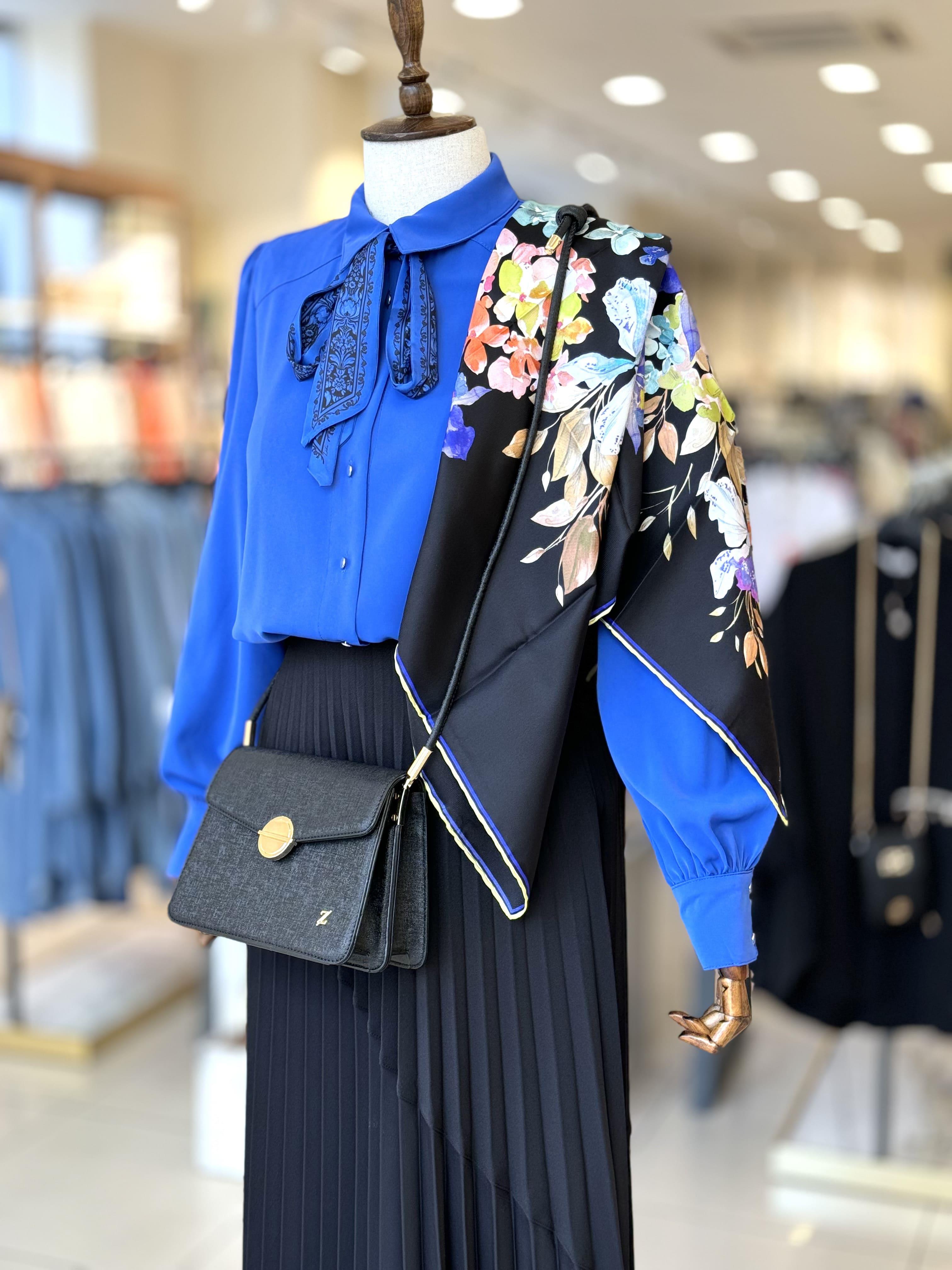 Uzun Kollu Düz Saks Gömlek G-0060