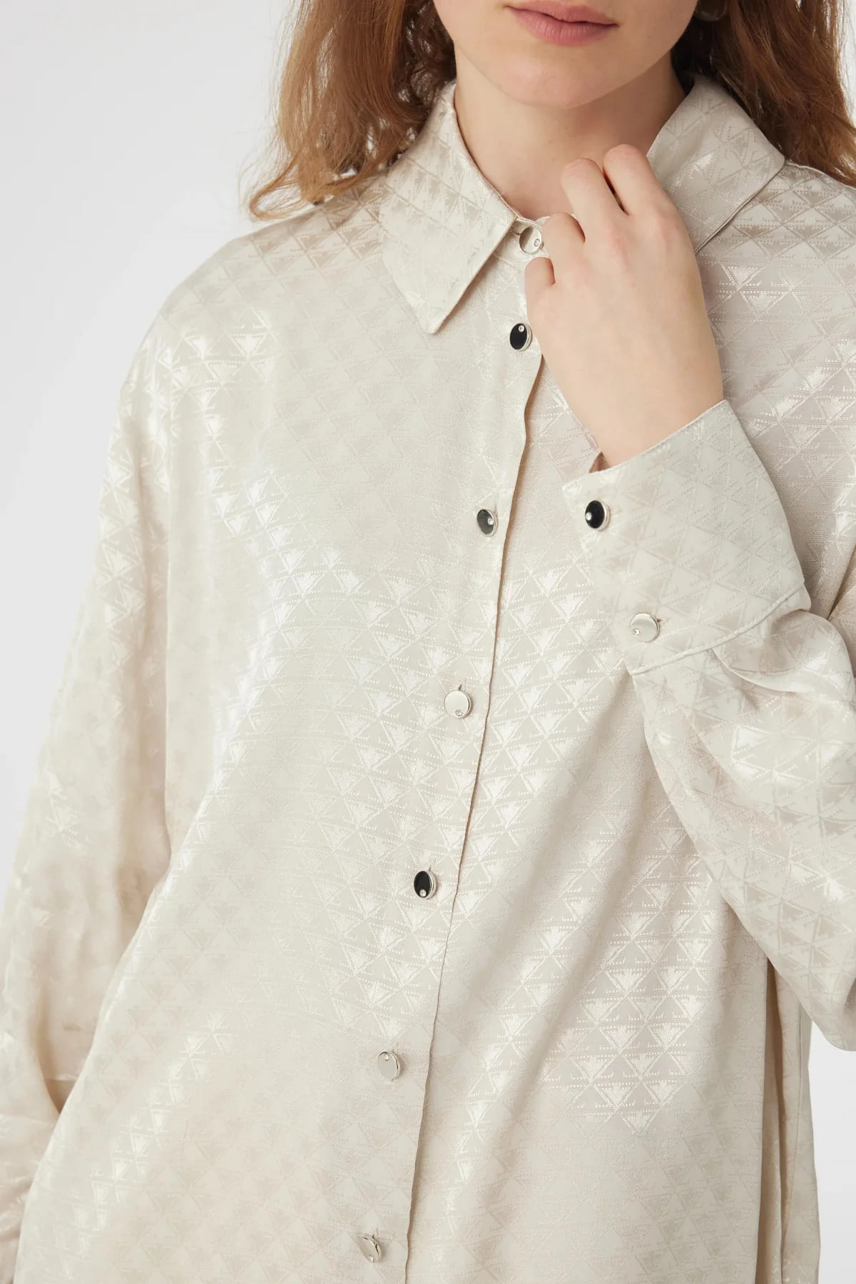 Monogram Desen Taş Gömlek 0120