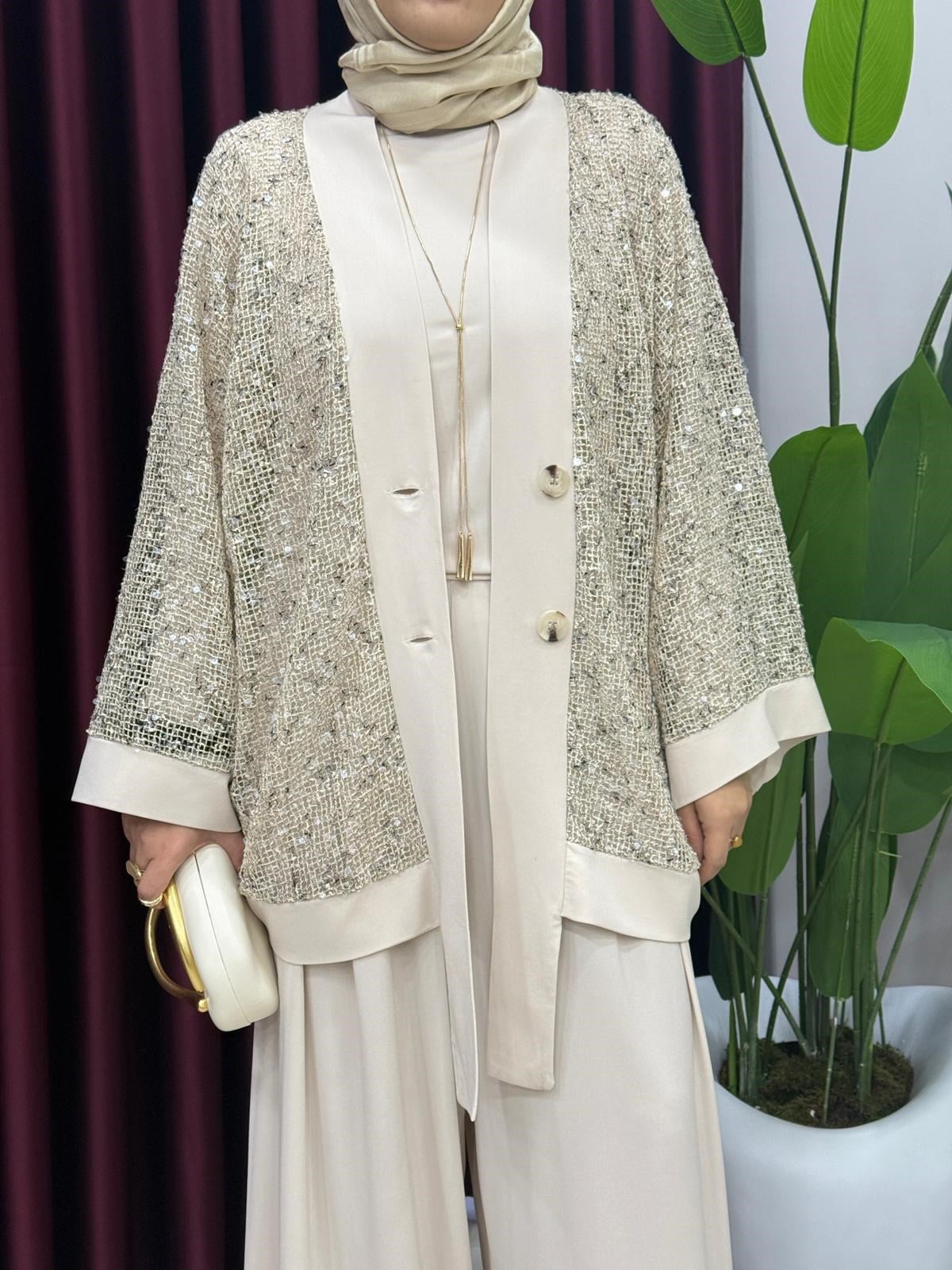 6925 SİMLİ CEKETLİ ÜÇLÜ TAKIM