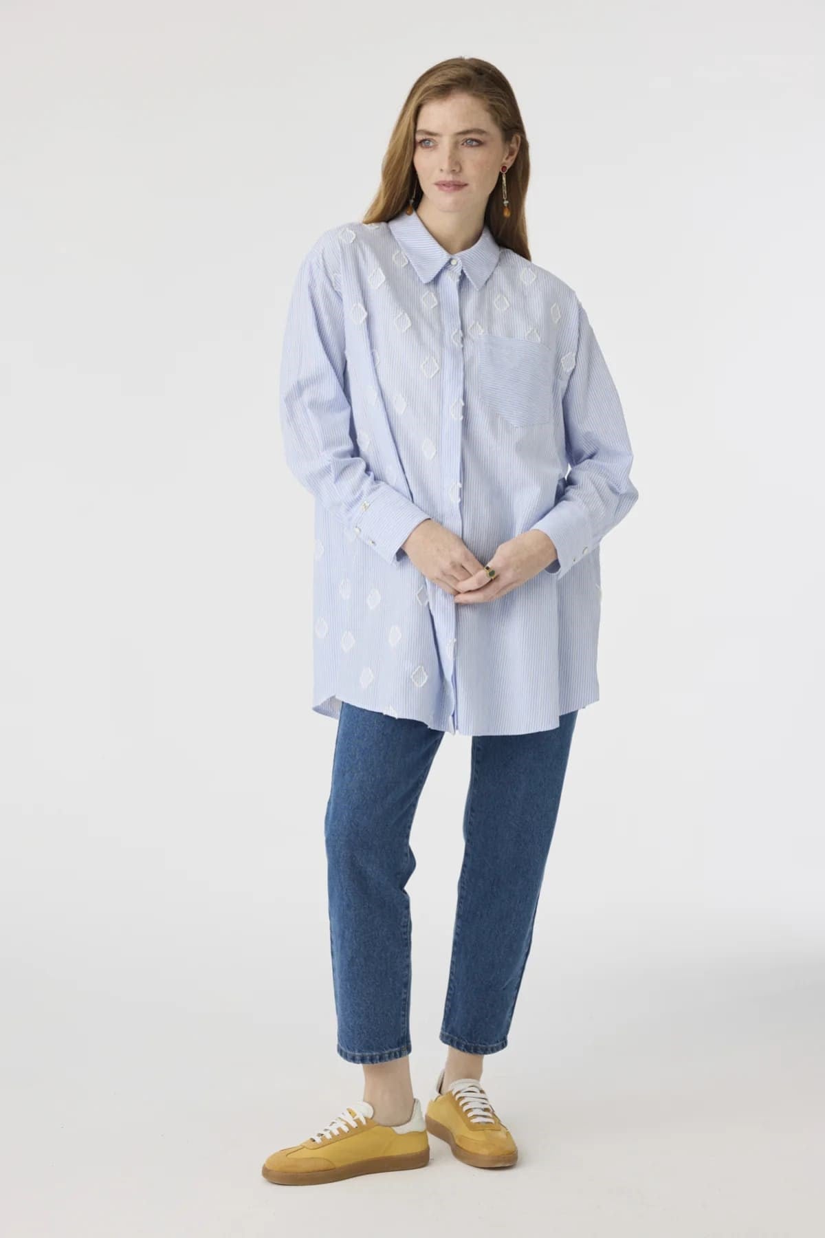 Minimal Detaylı Mavi Tunik 1643