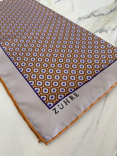 Desenli Polyester Twill Eşarp 0077