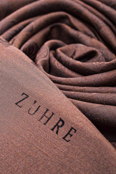 Monogram Desenli A.Kahve Seher Şal 0106