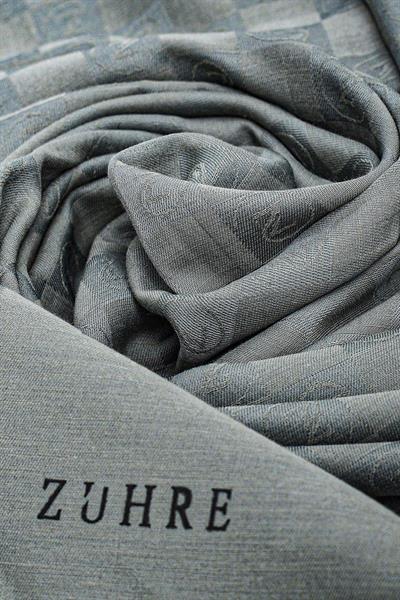 Monogram Desenli Mint Seher Şal 0106