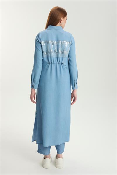 Pullu Sırt Detaylı Denim Giy Çık 0251