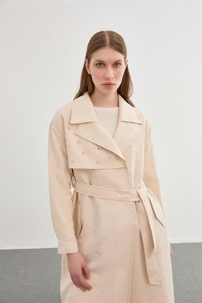 Aksesuar Detaylı Bej Giy Çık 13489