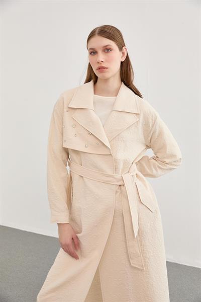 Aksesuar Detaylı Bej Giy Çık 13489