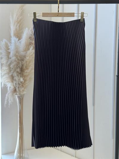 Piliseli Saten Antrasit Etek 1352