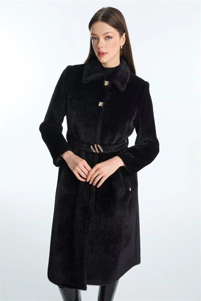 Aksesuar Detaylı Peluş Kaban Siyah Kaban 13874