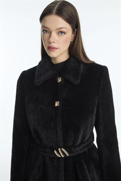 Aksesuar Detaylı Peluş Kaban Siyah Kaban 13874