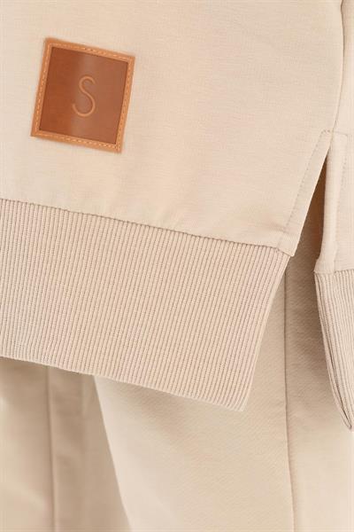 Uzun Düz K.Bej Sweatshirt 30645