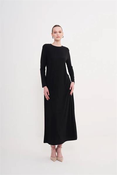 Sandy İçlik Elbise Siyah 3803