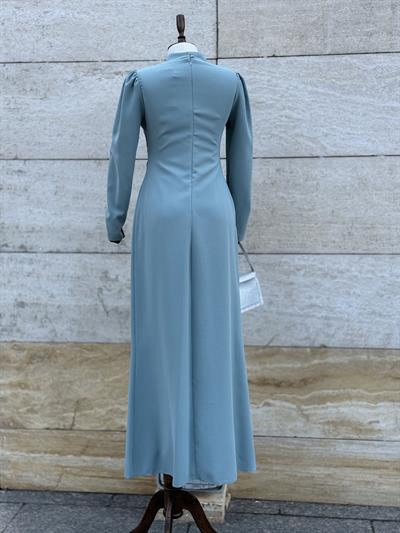 Taş Desen Yeşil Abiye 4137