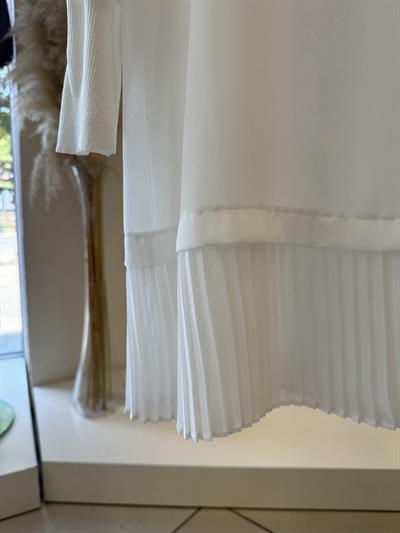 Şifonlu Uzun Kollu Piliseli Ekru İçlik 877