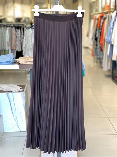 Krep Kuma Kahve Piliseli Etek 8940