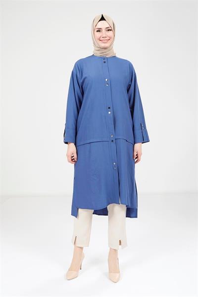 Çıtçıtlı İndigo Giy Çık 9239