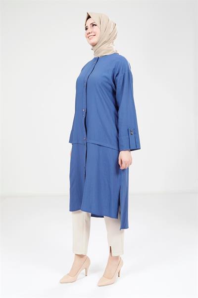 Çıtçıtlı İndigo Giy Çık 9239