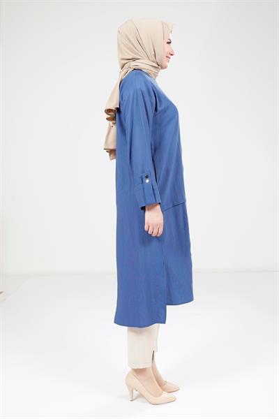 Çıtçıtlı İndigo Giy Çık 9239