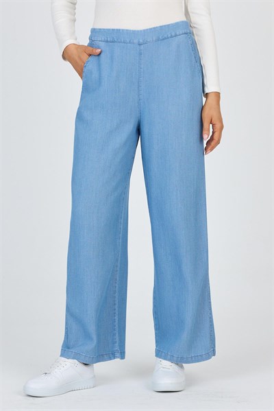 Denim Geniş Paça Pantolon 0013
