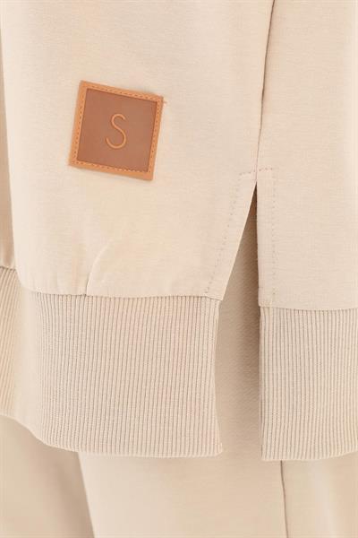 Düz Model Bej Sweatshirt 30644