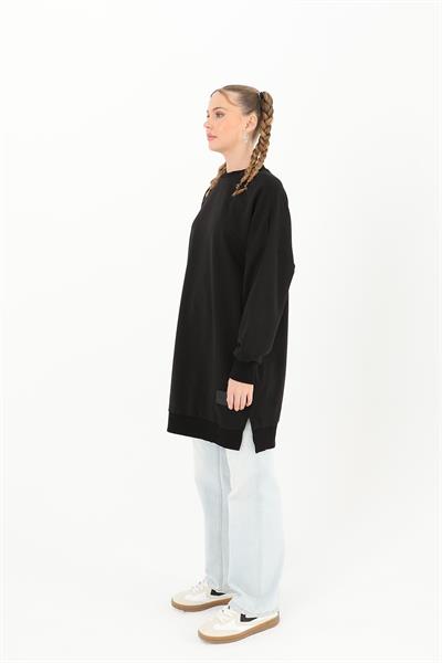 Düz Model Siyah Sweatshirt 30644