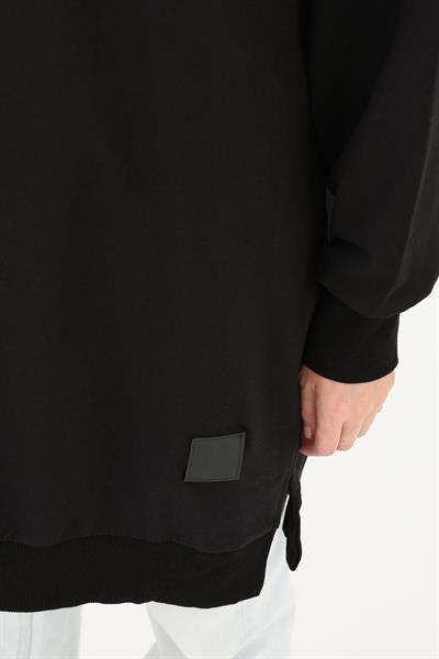 Düz Model Siyah Sweatshirt 30644