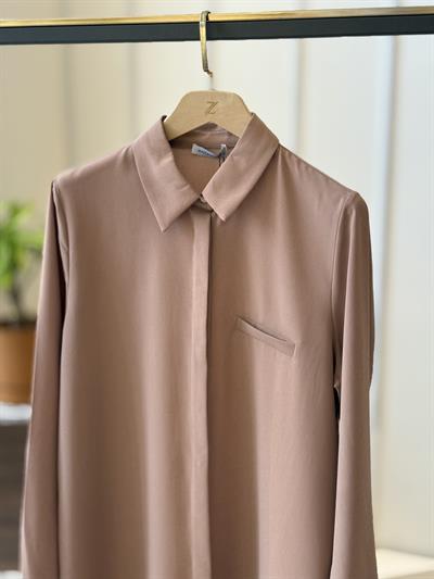 Esilastore Gizli Düğme Detaylı Tunik Camel