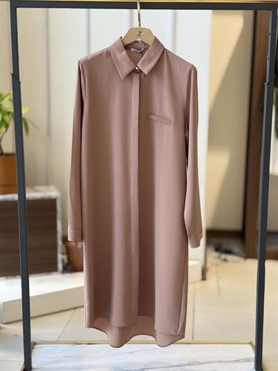 Esilastore Gizli Düğme Detaylı Tunik Camel