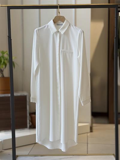 Esilastore Gizli Düğme Detaylı Tunik Ekru