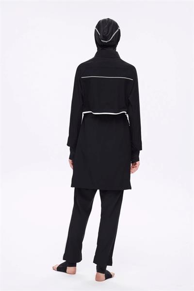 Haşema Esila H-Per Siyah 6 Parça Tam Tesettür Mayo Takımı 3125