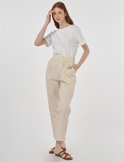 Marine Straight Yüksek Bel Denim Pantolon Siyah 19084