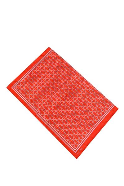 Monogram Desenli Polyester Twill Eşarp 0081