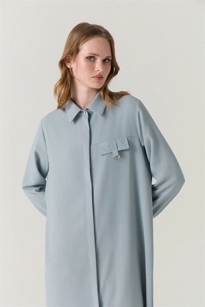 Cep Detaylı Uzun Açelya Tunik 1428