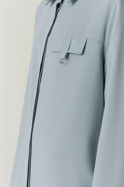 Cep Detaylı Uzun Açelya Tunik 1428