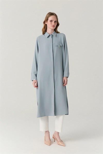 Cep Detaylı Uzun Açelya Tunik 1428