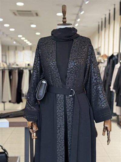 Bağlama Detaylı Jakarlı Siyah Giy Çık 0007