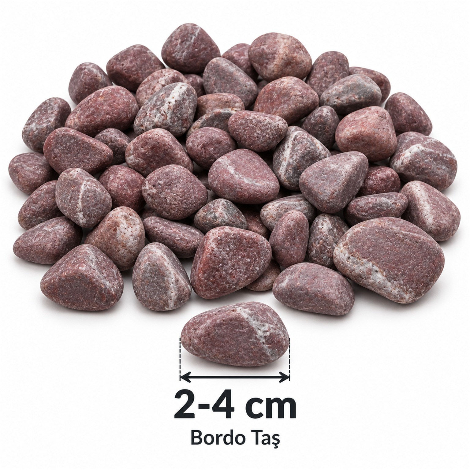 Bordo Taş 2-4 cm