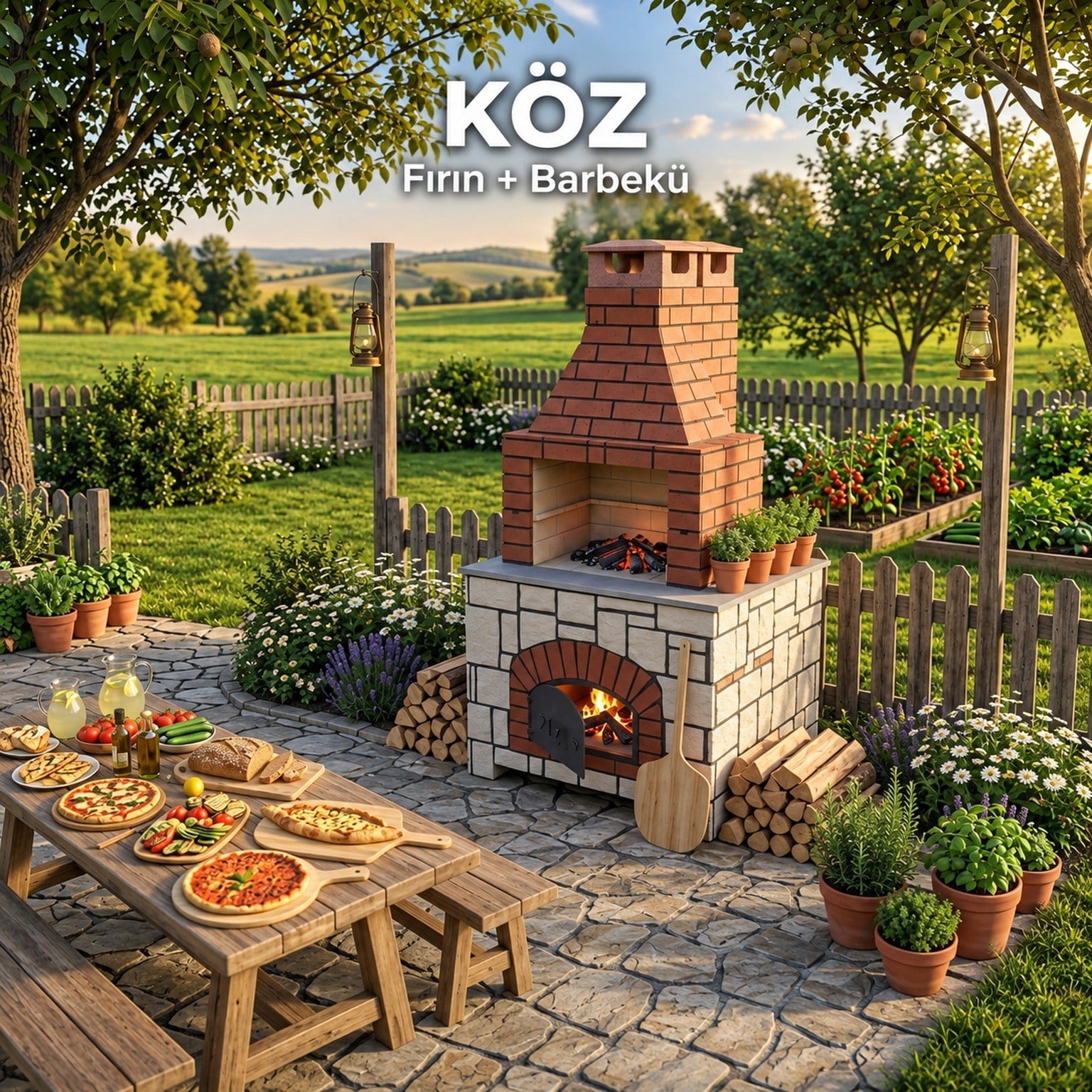 Köz Fırın ve Barbekü Ünitesi