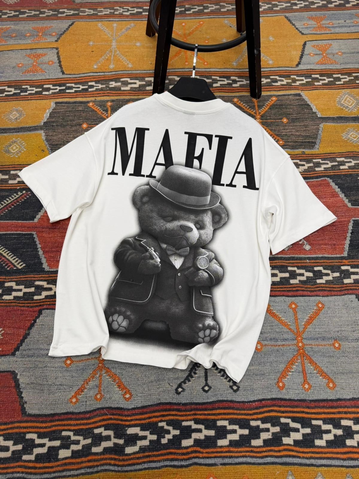 Mafia Baskılı Oversize Tişört | RZG Moda & T-Shirt Koleksiyonu