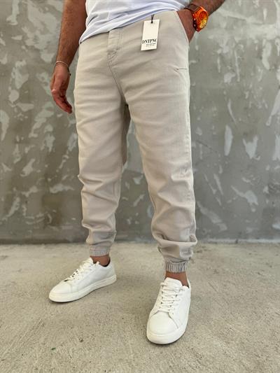 Paça Lastik Likralı Taş Yıkama Jogger  Pantolon