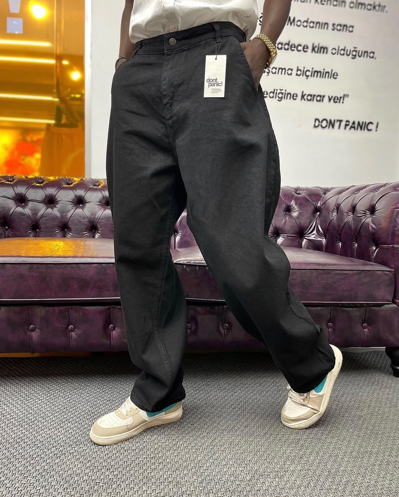 Baggy Basic Kot Siyah