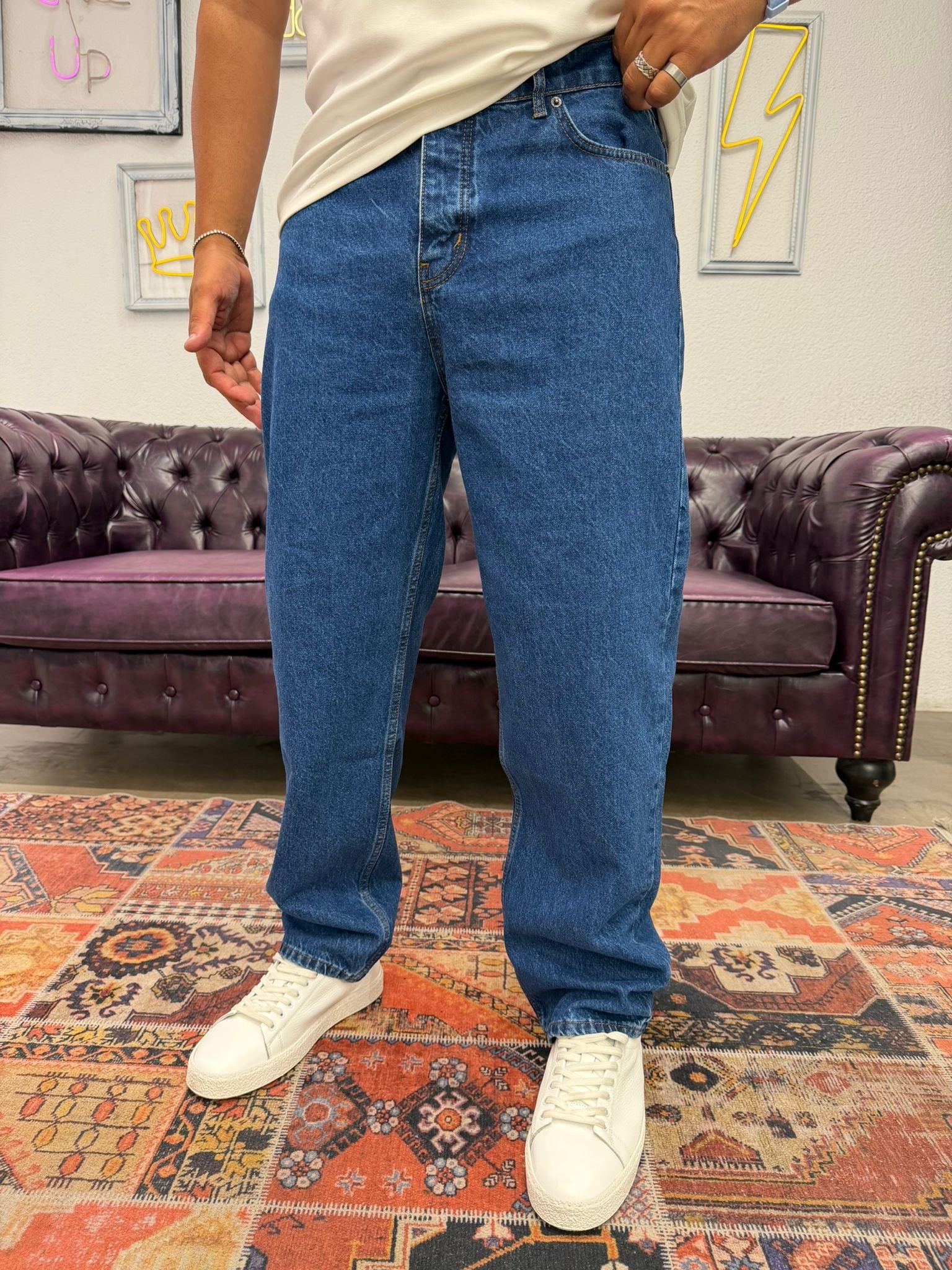 Baggy Kot Pantolon Mavi