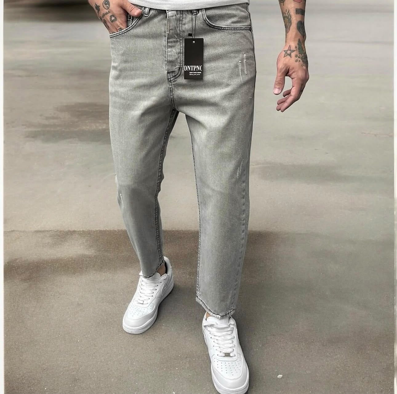 Boyfriend Minimal Desen Füme