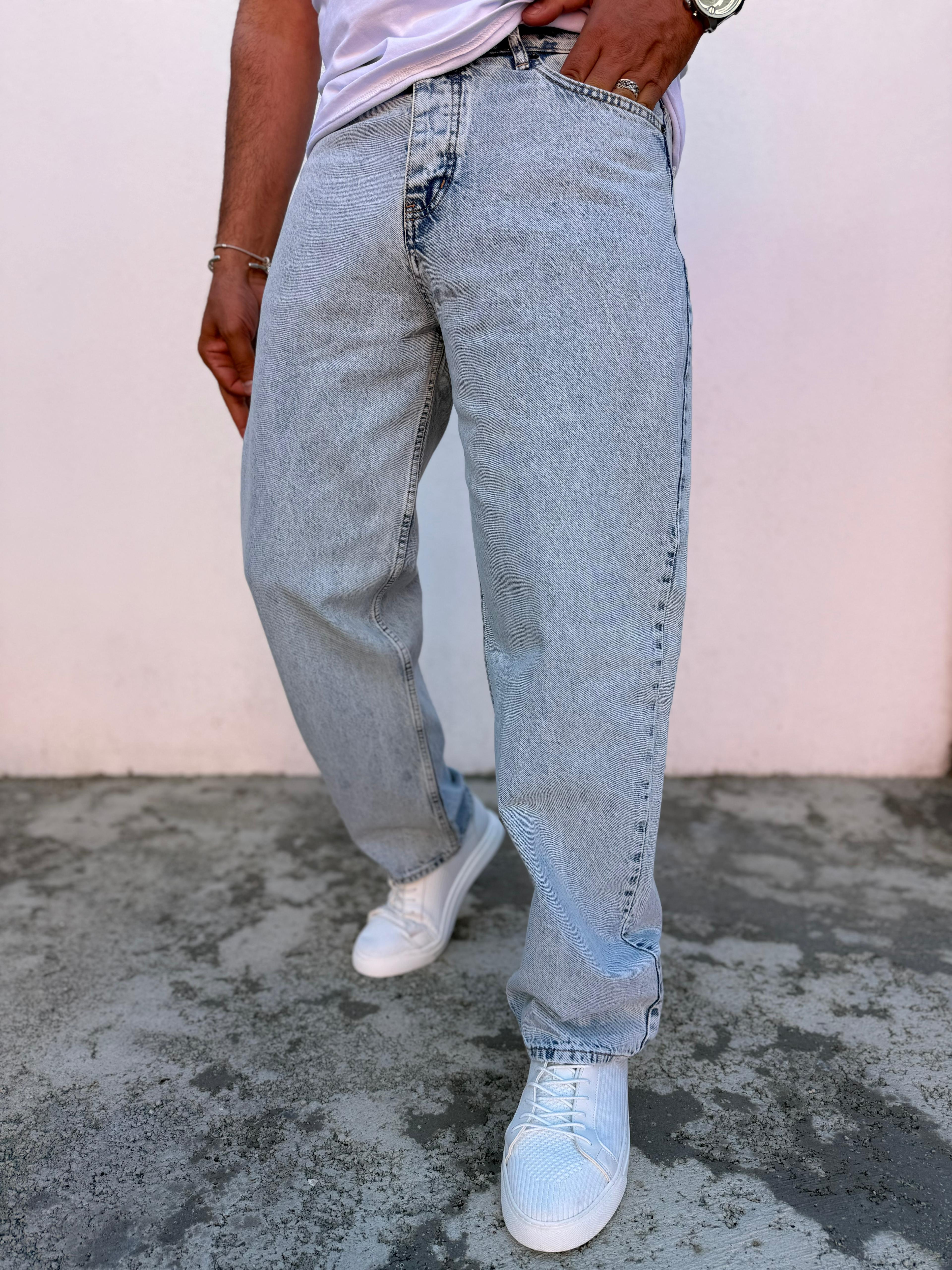 DNT Basic BAGGY Pantolon Buz Mavisi