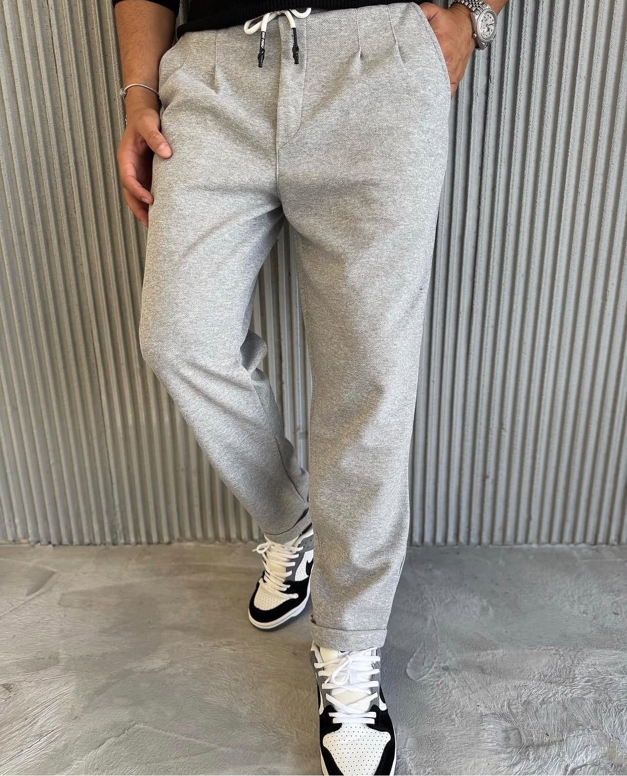 Duble Paça Jogger Gri