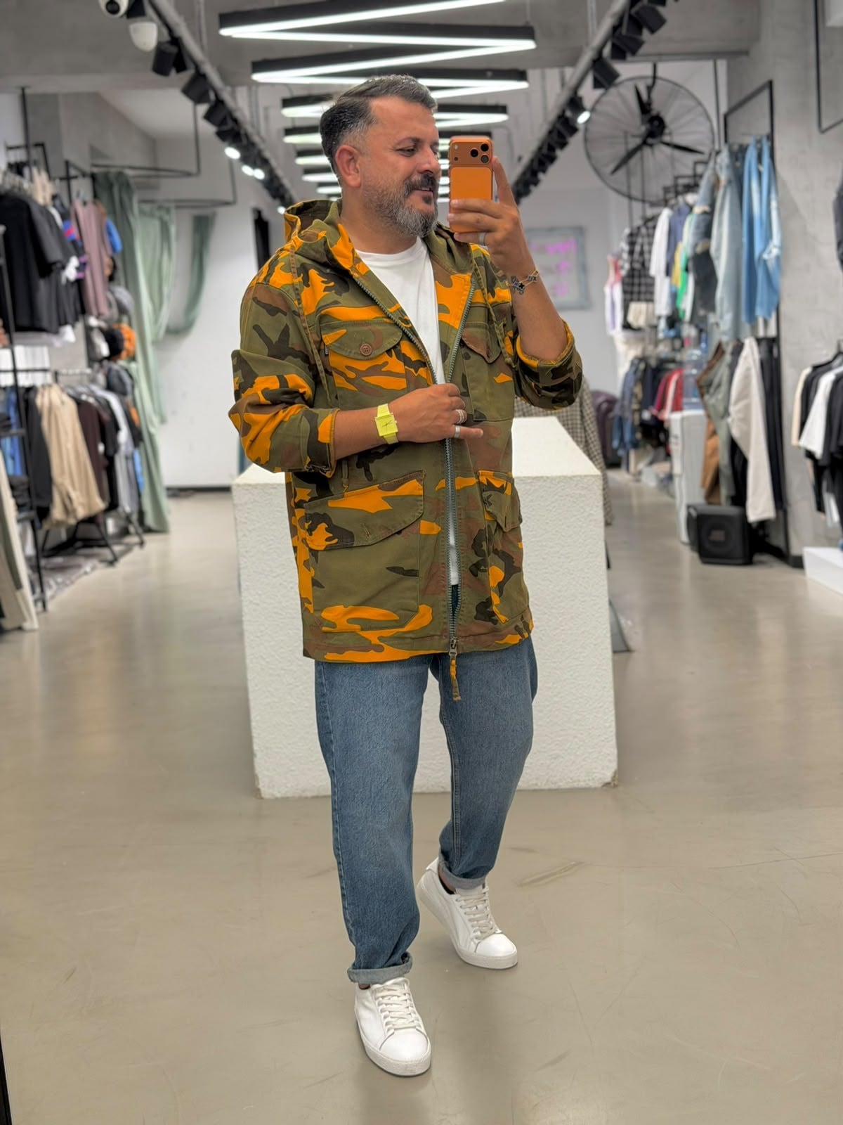Kamuflaj Desen Ceket Yeşil