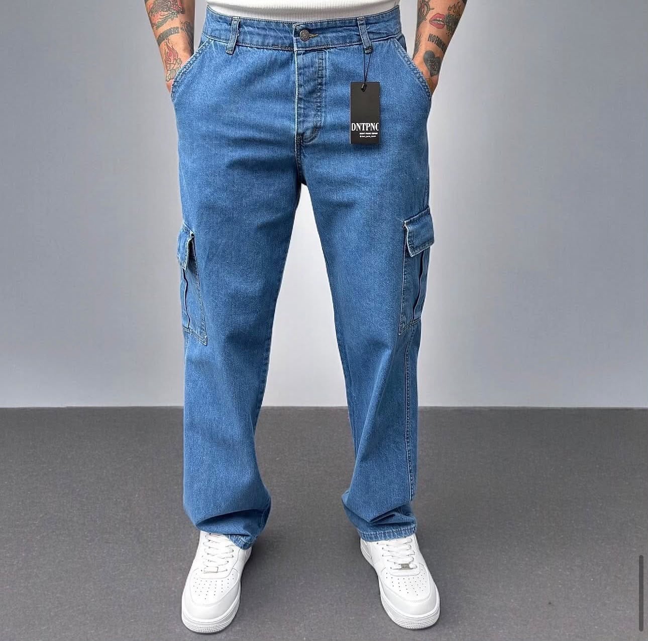 Kargo Baggy Pantolon Mavi