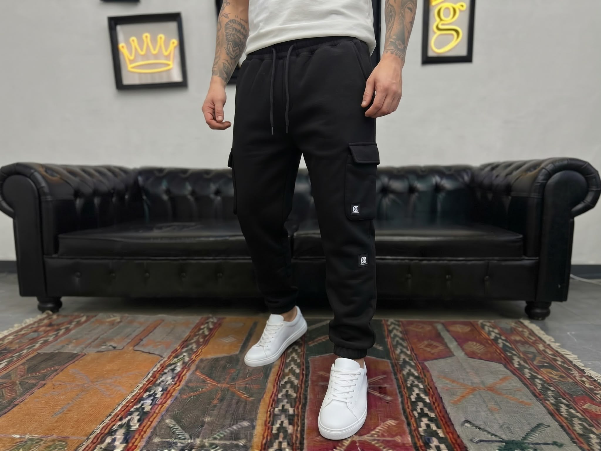 Kargo Cep Jogger Siyah